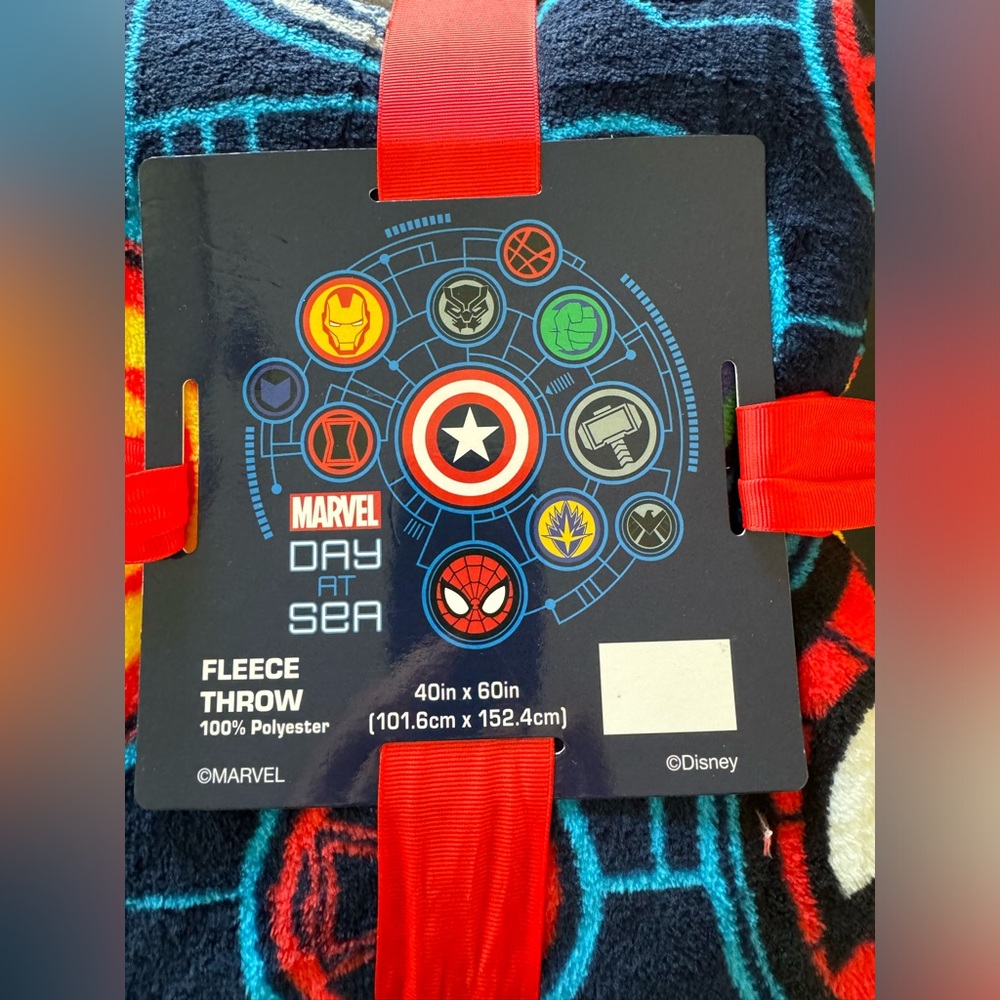 BRAND NEW! Disney Cruise Line Marvel Day at Sea 40x60 Fleece Throw